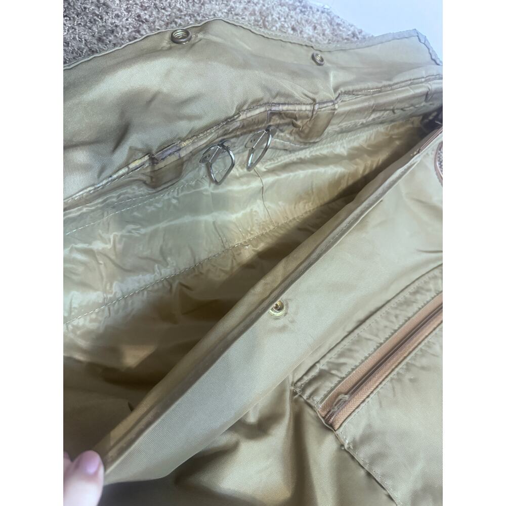 Vintage Hartmann luggage garment bag Hanging Travel tweed & brown leather - Picture 8 of 12